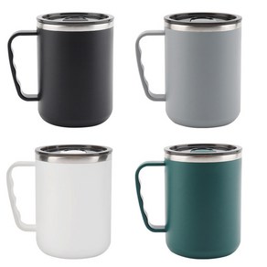 그립감 좋은 스텐 머그 텀블러 500ml 홍보 판촉 선물용 디자인 인쇄, 화이트, 화이트, 1개