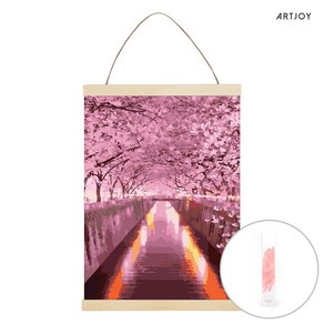 아트조이 DIY 행잉 명화그리기 (족자형) 핑크 로드 30X40cm, 1개