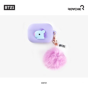 로이체 BT21 베이비 에어팟프로 실리콘 케이스 폼폼, BT21 베이비 에어팟프로 케이스 폼폼, 망