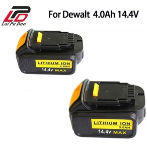 디월트 배터리 호환 용 4.0ah 14.4v 리튬 이온 전동 공구 교체용 :, 3000mah, 1개