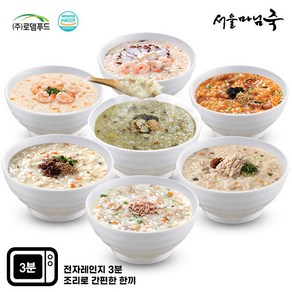 [SE006][서울마님죽]엄마의맛! 든든한 아침죽세트7팩 참전복 한우소고기 영양닭 참치 새우 김치낙지 해물, 7개, 500g