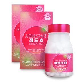 [본사정품] 워너비바디 사과초모식초 레드초 애플사이다 비니거 900mg x 60정 애사비 리뉴얼 뷰티 관리 다이어트 보조제 유기산 포스트바이오틱스 효소 쾌변 장 건강