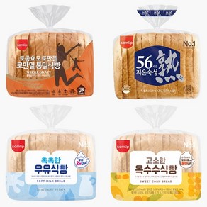 삼립 식빵 로만밀 옥수수 우유 56시간 저온 4종 세트, 1개