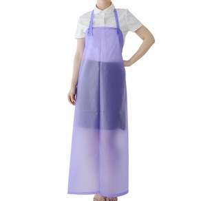 데코에버 반투명 방수 앞치마 목걸이형 90x115cm, 보라, 1개