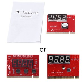 새 컴퓨터 PCI POST 카드 마더보드 LED 4자리 진단 테스트 PC 분석기, 한개옵션0