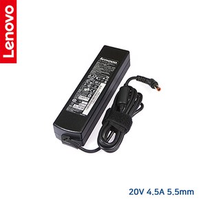 Lenovo 정품 20V 4.5A 90W 외경 5.5mm 노트북 어댑터, 어댑터+케이블, 1개