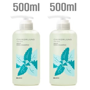 청미정 박하 쿨 샴푸 미용실 샴푸 쿨링 시원한 샴푸 샘플증정 500ml, 1000ml, 4개