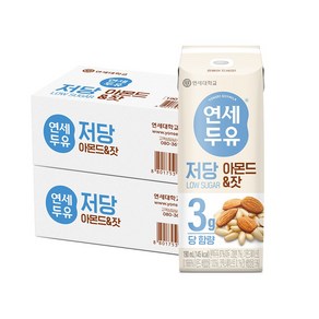 연세두유 저당두유 아몬드 잣, 48개, 190ml