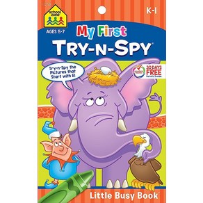 School Zone - My Fist Ty-n-Spy® Wokbook - Ages 5 to 7 Kindegaten to 1st Gade Activity Pad, School Zone - My Fist Ty-n-S