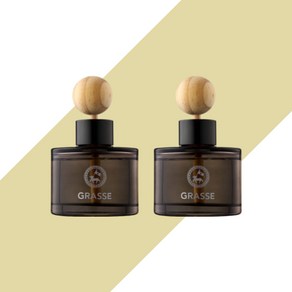 그라스 디퓨저 105ML 차량용 방향제 2개 (5종 택1), 퓨어코튼향