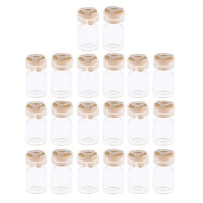 STK 20pcs 빈 멸균 유리 봉인 세럼 바이알 액체 용기 5ml 노란색