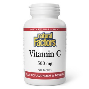 네추럴팩터스 비타민 C 500mg + 바이오플라보노이드 & 로즈힙 타블렛, 1개, 90정