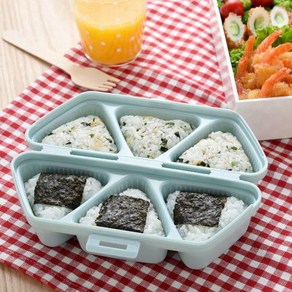 일본 아네스트 삼각김밥틀 삼각김밥보관 도시락통, 블루, 1개