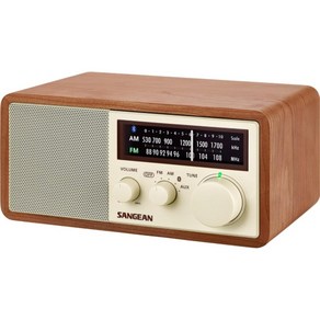 산진 라디오 WR-16SE AM/FM/Bluetooth/Aux-in/USB 전화 충전 45주년 스페셜 에디션 나무 캐비닛 (로즈 골드가 있는 다크 월넛), 우드, 캐비닛 라디오