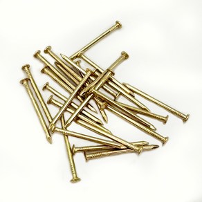 아이베란다 금색못 작은머리 쇠못 나무 못 스트링아트 목공용, 1.6 x 25mm, 100개