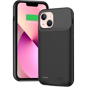 아이폰13 미니용 배터리 케이스 6000mAh 초슬림 휴대용 충전기 충전식 배터리팩 충전 미니54인치블랙과 호환