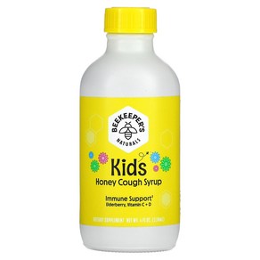 Beekeepers Naturals Kids Honey Cough Syrup 4 fl oz (118 ml)