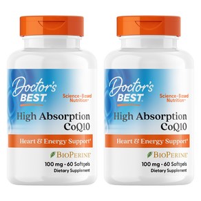 닥터스베스트 하이 앱솔션 CoQ10 100mg 소프트젤, 60정, 2개