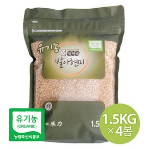 장세순 유기농 발아현미, 1.5kg, 4개