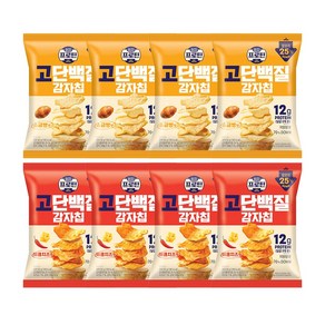 이지프로틴 고단백질 감자칩 소금빵맛 x 4 + 매콤치즈맛 x 4 단백질 스낵 2종 혼합, 400g, 1세트