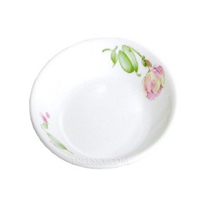 코렐 핑크장미 비트렐 글라스 신형종지-12cm 1개 (RS-405), 화이트