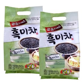 동일 흑미차 50T X 2개(100T) 천마차 콘플레이크 호두아몬드 스틱, 20g, 50개입, 2개