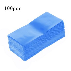 100pcs/bag 18650 리튬 배터리 캡슐화 튜브 PVC 열 수축 튜브 랩, 파란색, 100개, 1개입