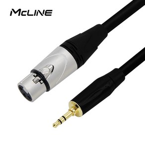 맥라인 MC-HA27 ST 3.5mm-XLR 캐논 암 50Cm 변환잭 구즈넥 마이크연결선 오디오케이블, 1개