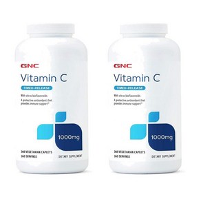 GNC Vitamin C 1000mg 지엔씨 비타민 C 1000mg, 2개, 360정