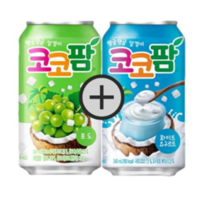 해태음료 코코팜 화이트 요구르트 340ml 24p + 포도 340ml 24p, 1세트