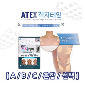 ATEX 아텍스 격자 테잎 A형 180매 B형 120매 C형 40매 혼합형 A 45매 + B 18매 + C 4매, 1개