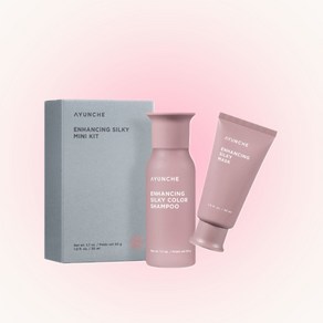 아윤채 인핸싱 실키 미니 키트 (샴푸 50g/마스크 30ml) 여행용 탈색 염색 손상 컬러 전용 케어, 1개