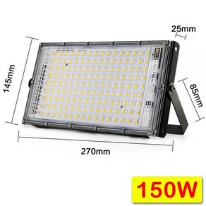 LED 투광 조명 IP65 방수 AC 220V 야외 반사판 가로등 벽 50W 100W 150W, 150W_1PCs  Cool White(5500-70, Cool White 5500-7000K, 1PCs, 1개