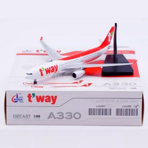 1:400 티웨이 항공 비행기 모형 에어버스 A330-300 HL8500 JC Wings