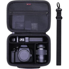 캐논 EOS 레벨 T7 / R100 R50 R6 마크 II R8 T100 소니 니콘 DSLR 카메라 렌즈 삼각대 칸막이 4개 및 어깨끈 （블랙 ） 지원, Black Case, Ethylene Vinyl Acetate (EVA)