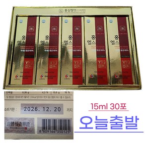 국내산 홍삼100프로 홍삼정 헬스타임 스틱형 15ml 30포, 450ml, 1박스