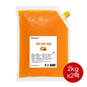 CAFE FRUIT 제주 감귤청 감귤퓨레 생귤퓨레 2KG