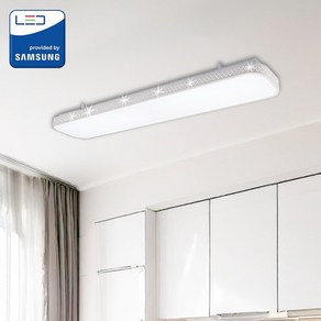 진보 삼성 칩셋 LED 라온 주방등 950mm 60W 조명 화이트 플리커프리 국내산, 주광색