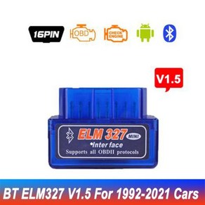 블루투스 미니 ELM 327 자동 OBDII 자동차 진단 도구 안드로이드 IOS PC EOBD 코드 리더기 ELM327 V15 OBD2 스캐너