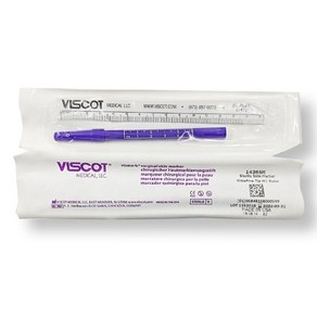 Viscot 수술용 펜 스킨마커 수술라인 의료용 마킹 보라색 체외표시기, 1437SR(두꺼운거), 1개