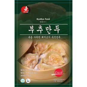 혜혜푸드 즉석만두 부추 돼지고기 (냉동) 기획 2+1세트 550g, 1개