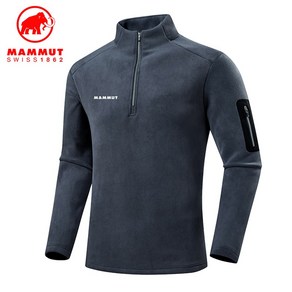 Mammut 매머드 스웨이드 남성 가을/겨울 보온 기모 칼라 맨투맨 반지퍼 달리기 스포츠 상의