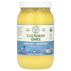 퓨어인디안푸드 발효 기(Cultured Ghee) 방목 & 유기농 15 oz (425 g)