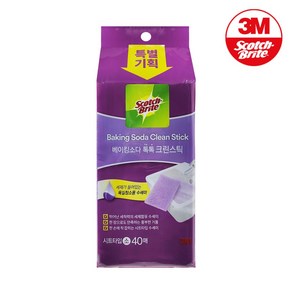 스카치브라이트 3M 슬림 베이킹소다 크린스틱 시트타입 본품, 40개