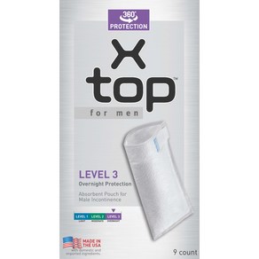 X-TOP 3단계 / 엑스탑포맨/ 남성골무형기저귀, 1세트, 9매입