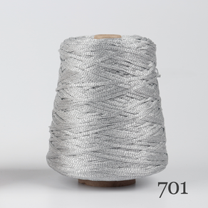 콘샵 [콘샵] 스텔라- 500g 대용량 콘사 레이온반짝이 뜨개실, 701(실버), 1개