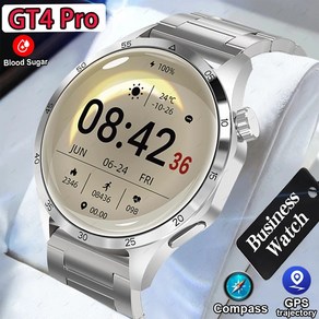 화웨이 GT4 프로 맥스 남성용 스마트워치 466466 AMOLED HD 스크린 BT 통화 GPS 궤적 NFC 심박수, [01] GT4 PRO Max, 2.Black  GT4 PRO Max