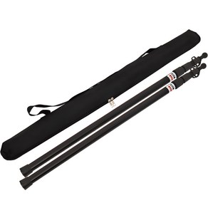 슬라이드 폴대 캡형 블랙 2p + 가방 세트 230cm 1세트