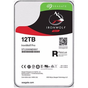 SSD케이브 HDD케이스 도크 Seagate 아이언울프 하드 디스크 내부 NAS HDD ST12000NE0007 12TB 7200 RPM SAT, 한개옵션1, 한개옵션0