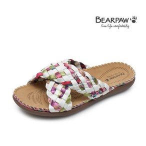 베어파우(BEARPAW) BRIANNA 꼬임 스트랩 슬리퍼 K2837084QB-W